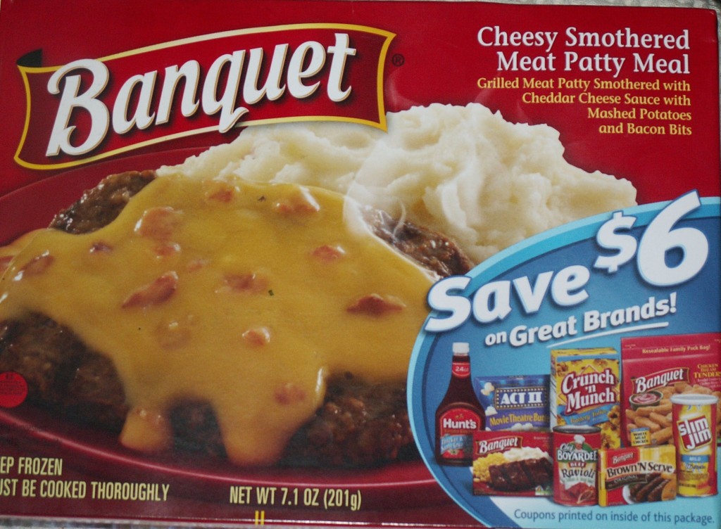 Banquet Cheesy Smothered Meat Patty Box