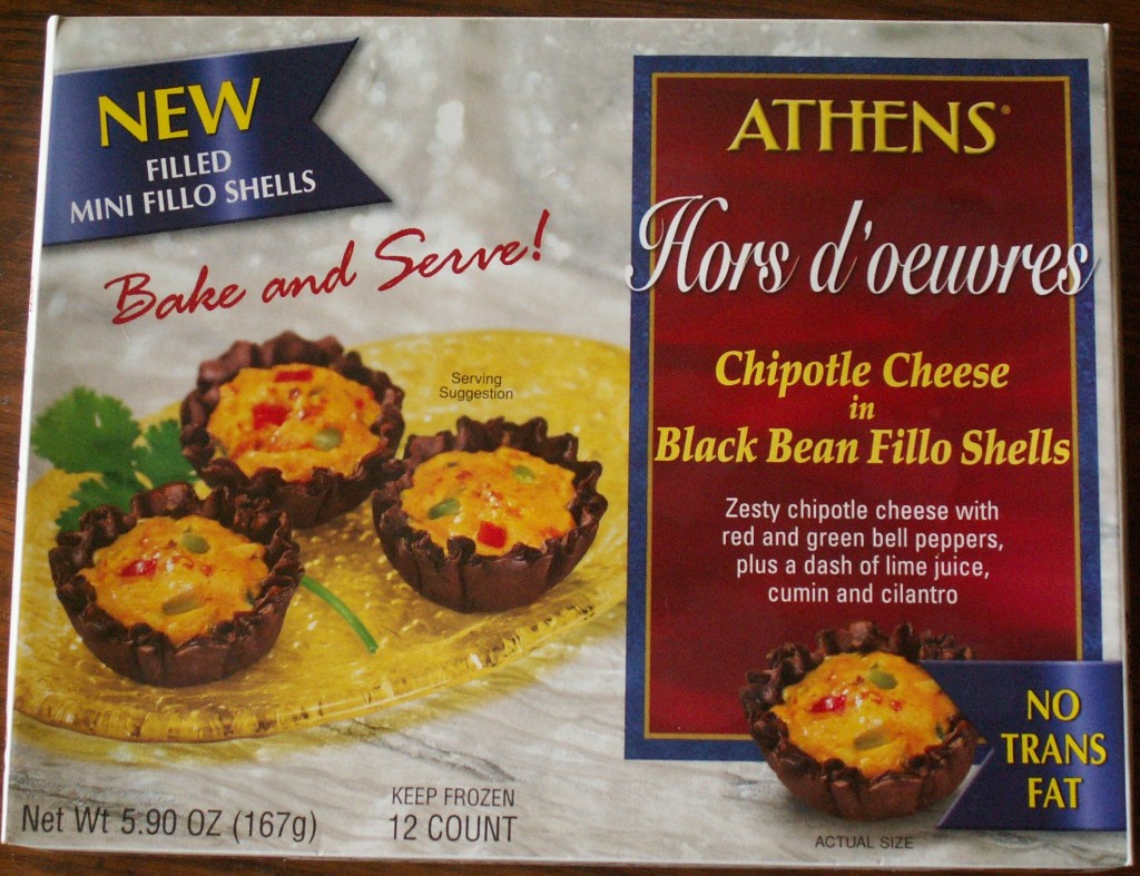 Athens Hors d'oeuvres Chipotle Cheese Black Bean Fillo Front