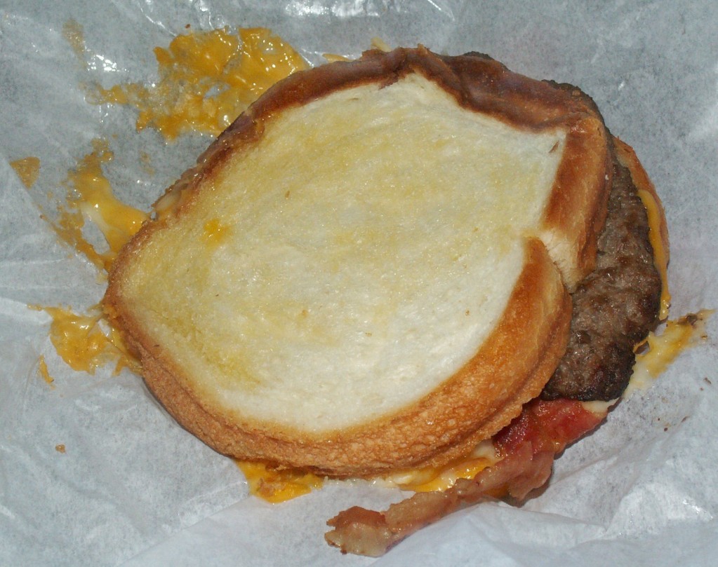 Carl's Jr. Grilled Cheese Bacon Burger Bacon