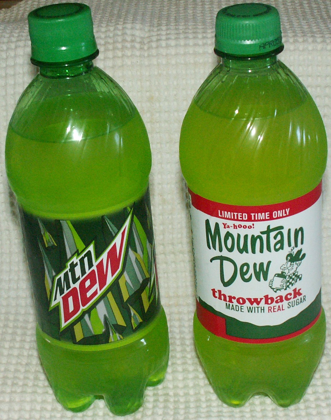 Mountain Dew Throwback Comparison