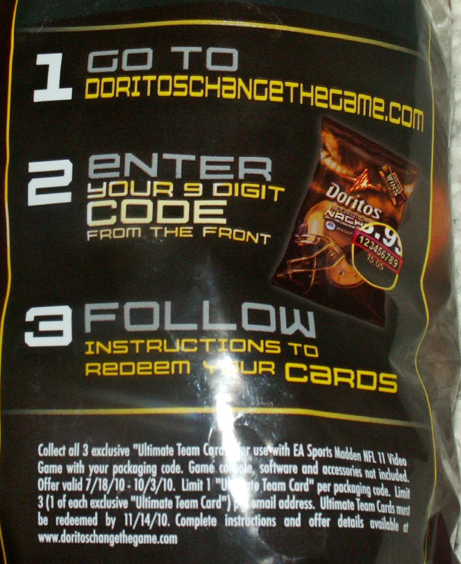 Doritos Madden NFL Instant Win Game (Mail-In - 1,421 Winners