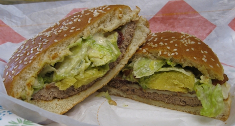 Burger King Avocado and Swiss Whopper Halves