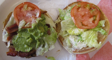 Burger King Avocado and Swiss Whopper Inside