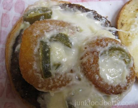 Jack in the Box Hot Mess Burger Inside Close-Up