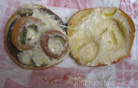 Jack in the Box Hot Mess Burger Inside
