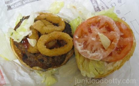 Burger King Spring Menu Bacon Cheddar Stuffed Burger Inside