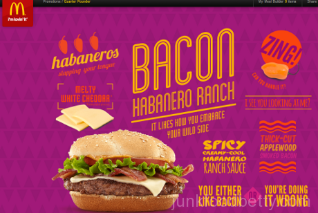 McDonald's Bacon Habanero Ranch Quarter Pounder Website