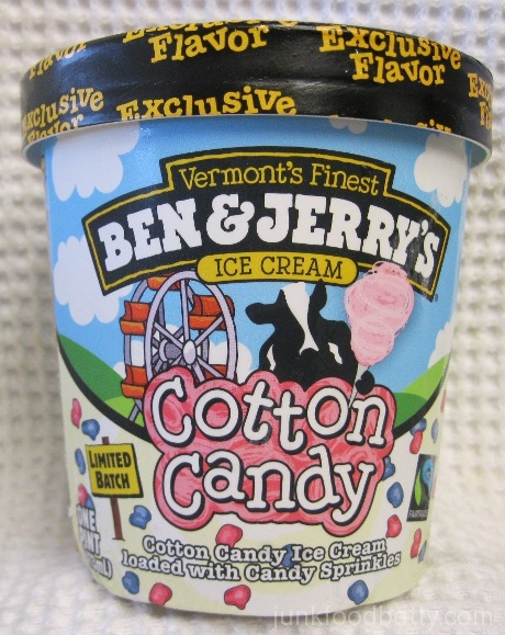 Ben & Jerry's Cotton Candy Ice Cream Carton