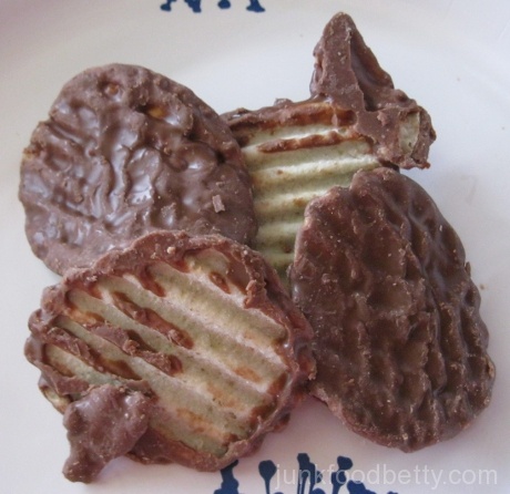 Lay's Wavy Original Potato Chips Dipped in Milk Chocolate