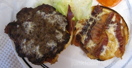 Jack in the Box Bacon Insider Burger Open Bottom