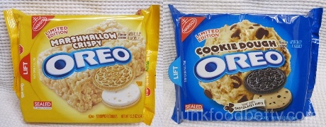 Limited Edition Marshmallow Crispy Oreo and Cookie Dough Oreo Packages