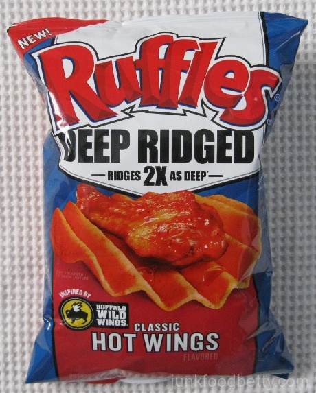Ruffles Deep Ridged Classic Hot Wings Potato Chips Inspired By Buffalo Wild Wings Bag