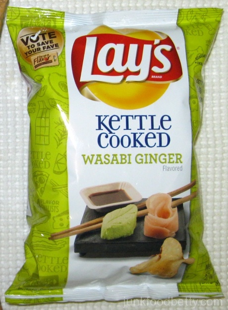 Lay's Do Us a Flavor Finalist Kettle Cooked Wasabi Ginger Potato Chips Bag