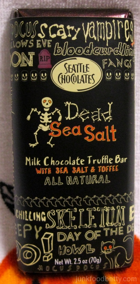 Seattle Chocolates Dead Sea Salt Milk Chocolate Truffle Bar with Sea Salt and Toffee Wrapper