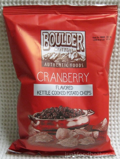 Boulder Canyon Thanksgiving Feast Kettle Cooked Potato Chips Cranberry Bag