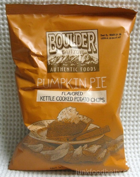 Boulder Canyon Thanksgiving Feast Kettle Cooked Potato Chips Pumpkin Pie Bag