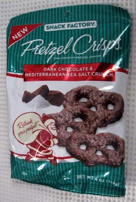 Snack Factory Pretzel Crisps Dark Chocolate and Mediterranean Sea Salt Crunch Bag