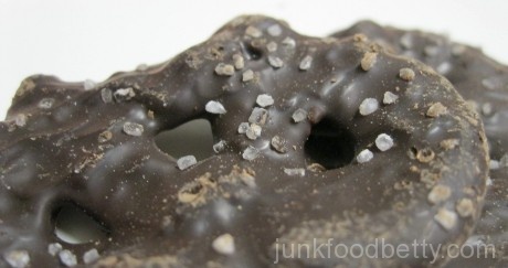 Snack Factory Pretzel Crisps Dark Chocolate and Mediterranean Sea Salt Crunch Close-Up