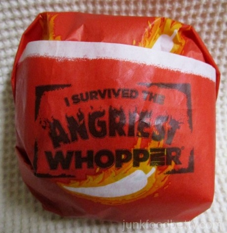 Burger King Angriest Whopper Sandwich Package